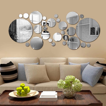 Acrylic mirror Big Circle Decor Mirrors set