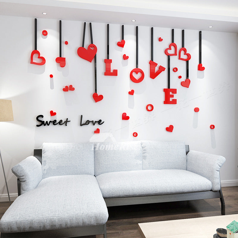 Love with heart Wall Art