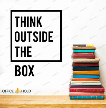 Think Out Side The Box Motivational Office Decor