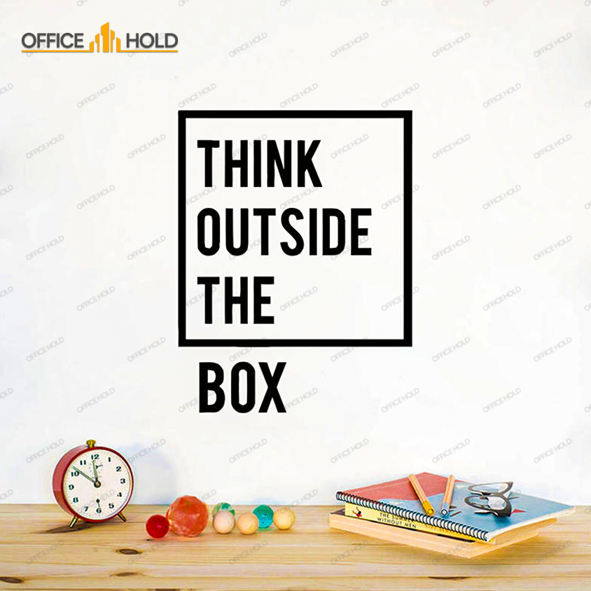 Think Out Side The Box Motivational Office Decor