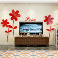 Crystal Petal Flower Acrylic Wall Art