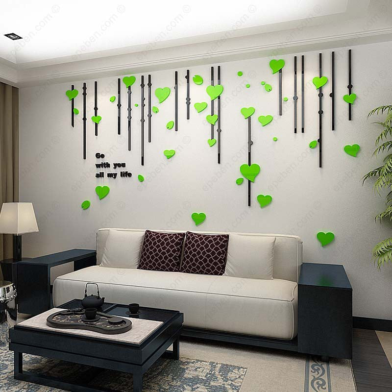 Heart Design All my Life Acrylic Wall Art