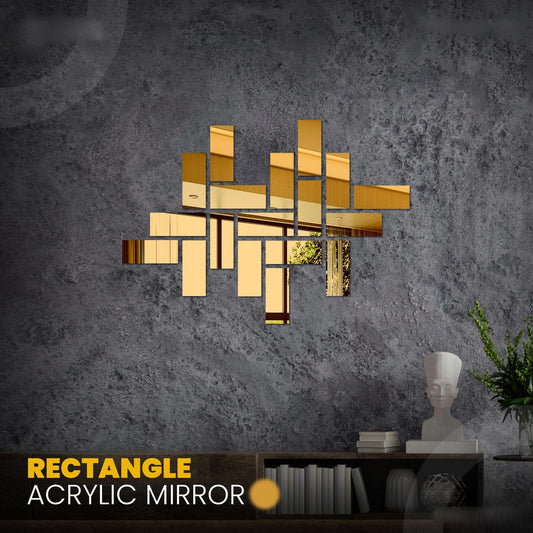 Acrylic Mirror Rectangle Wall Stickers