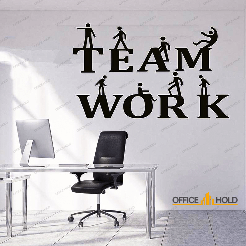 Teamwork 3D Creative Office Decor - Wall Decorations - Shiny Acrylic